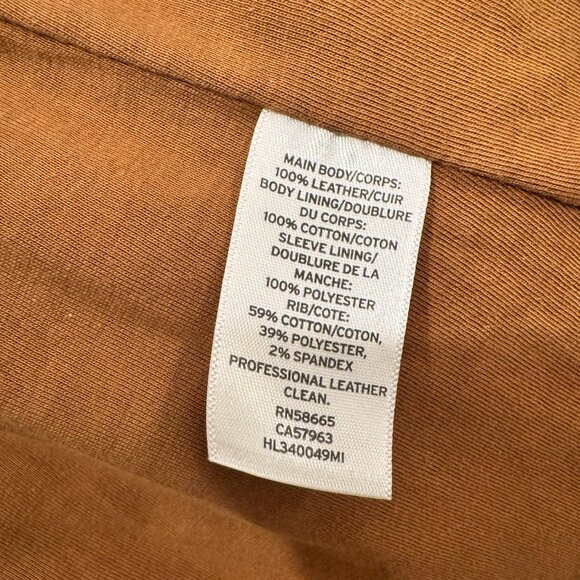 Trouve Brown Leather Moto Jacket - M - Like New - Picture 6 of 6